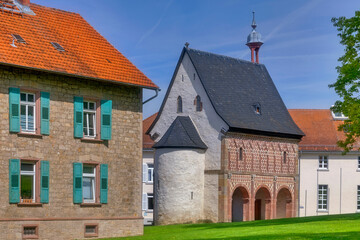 .Karolingische Torhalle (Ostseite) des UNESCO Weltkulturerbes Kloster Lorsch,  Hessen, Deutschland,...