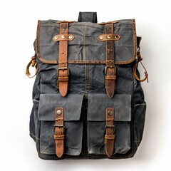 Isolated backpack with precise clipping on white background. Professional vector artwork.