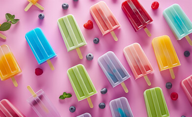 Colorful Ice Cream. Summer Simplicity: Making Homemade Popsicles.
