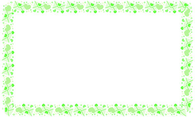 Hand drawn hearts border and frame on white background