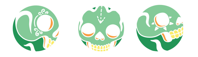 día de los muertos Skulls 7