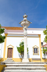pillory of the medieval town of Avis, Portugal. Region of Alentejo