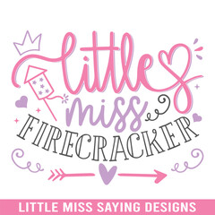 Little miss firecracker svg design