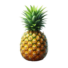 Fototapeta premium Pineapple fruit isolated on transparent background