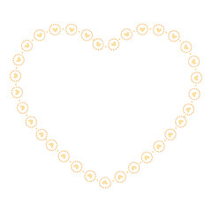 Hand drawn hearts border and frame