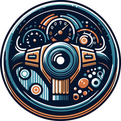 Fototapeta premium Artificial intelligence generation of car illustrations. 