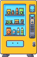 Vending machine illustration created by artificial intelligence.
