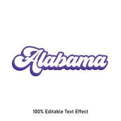 Alabama text effect vector. Editable college t-shirt design printable text effect vector