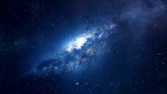 Infinite outer space animated background with galaxies and stars.