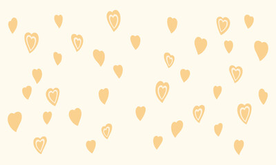 Flat style lovely heart pattern backdrop for greeting card design