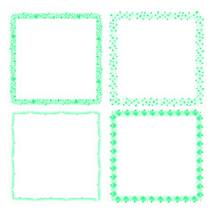 Hand drawn hearts border and frames collection