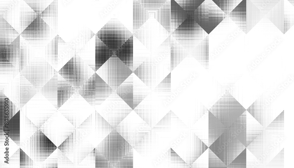 Poster Modern abstract transparent background texture with layers of black and gray transparent material in triangle diamond and squares shapes in