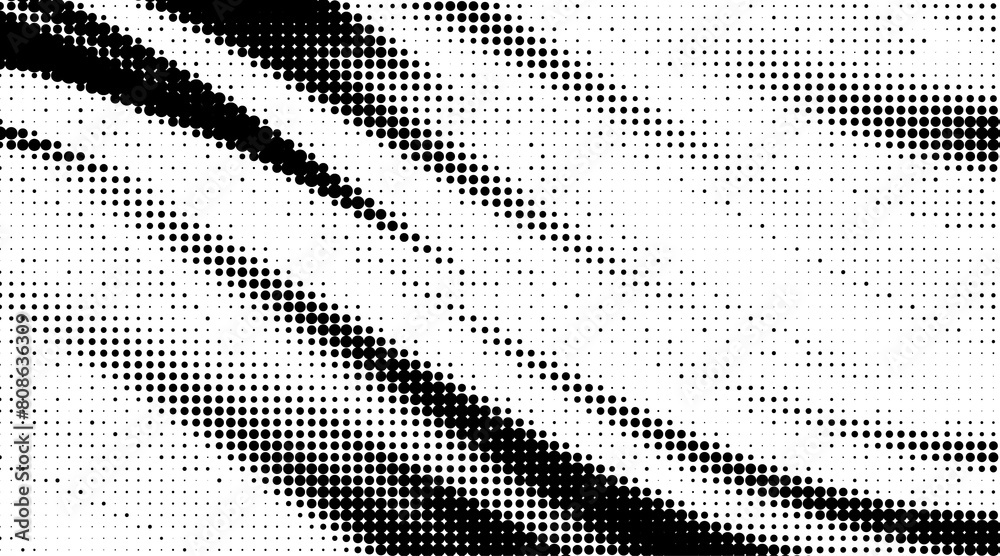 Poster monochrome gradient halftone dots background. overlay png illustration. abstract grunge dots on tran