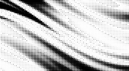 Monochrome gradient halftone dots background. Overlay png illustration. Abstract grunge dots on...