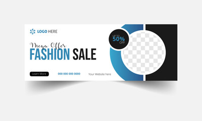 New arrival Trendy Fashion sale social media facebook cover design and web banner timeline template
