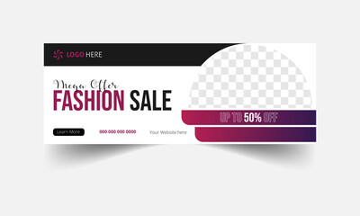 New arrival Trendy Fashion sale social media facebook cover design and web banner timeline template