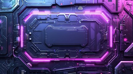 Fototapeta premium Futuristic Rectangular Frame: Incorporating Robotic Design