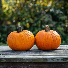 Pumpkin orange glows angry face. Pumpkin glows in the night for Halloween.