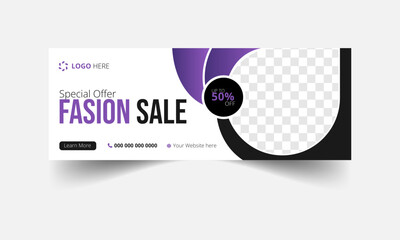 New arrival Trendy Fashion sale social media facebook cover design and web banner timeline template