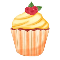 cupcake with cherry