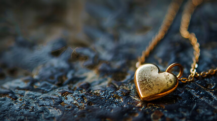 Heart Locket Necklace ,generative ai
