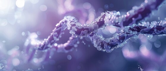 Artistic render of a peptide chain forming a unique structure