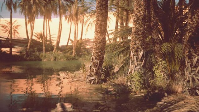 desert oasis among the dunes