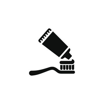 black toothbrush toothpaste dental care clip art preview