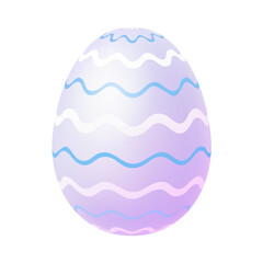 Realistic easter egg illustration design on white