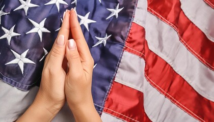 National Day of Prayer with USA flag 