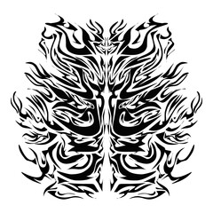 Illustration of a tribal tattoo of a wild animal. Perfect for t-shirts, clothes, hats, stickers