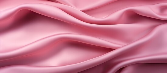 Obraz premium A pink silk fabric arranged in pleats providing a visually appealing texture for a copy space image