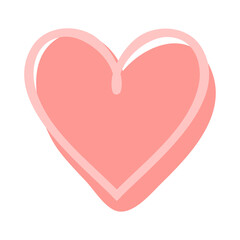 Doodle Lines Heart on a white background