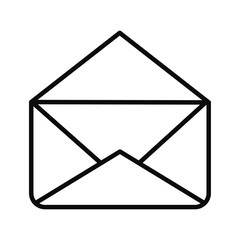 Email envelope icon is a simple black shape Minimalist style Suitable for your design