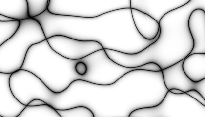 Abstract black blur thin linear abstract curved wavy wide pattern for background, wallpaper, banner, label etc. Overlay png design