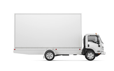 Mobile Billboard Mockup: 3D Rendering on Isolated Background