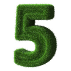 3d grass green number 5