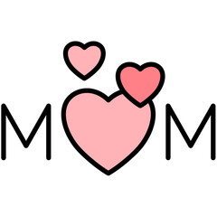 Mothers Day Colored Icon Pack