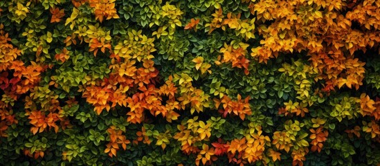 Fototapeta premium Autumnal hedges captured in a copy space image