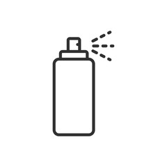 Spray bottle, linear icon. Line with editable stroke