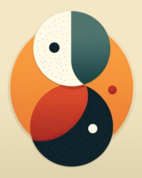 The image is of a taijitu, which is a symbol of balance and harmony