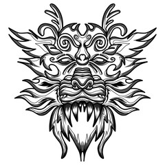 Illustration of a tribal tattoo of a wild animal. Perfect for t-shirts, clothes, hats, stickers