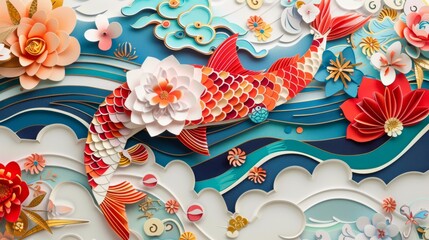 Papercut Koinobori , Golden Week concept