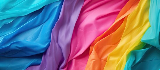Colorful paper with wrinkled background perfect for copy space image