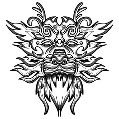 Illustration of a tribal tattoo of a wild animal. Perfect for t-shirts, clothes, hats, stickers
