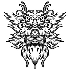 Illustration of a tribal tattoo of a wild animal. Perfect for t-shirts, clothes, hats, stickers