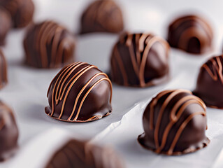 a group of chocolate candies