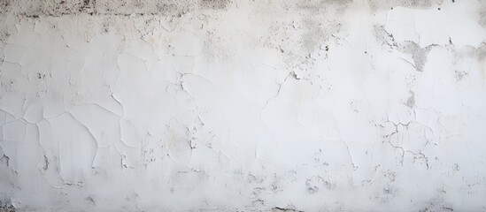 Fototapeta premium Freshly painted white cement wall with a grungy old texture serving as a background for copy space image