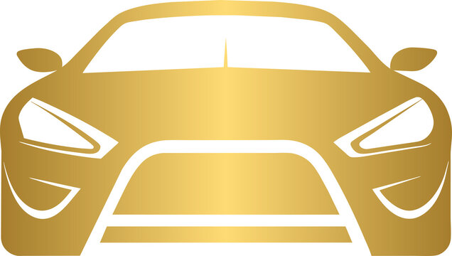 recommend clip art: Golden car logo icon design
