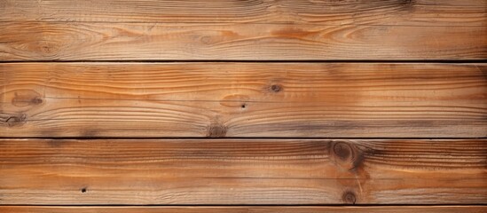 Fototapeta premium Top view of wooden boards with a natural color and texture perfect for use as a background in images needing copy space
